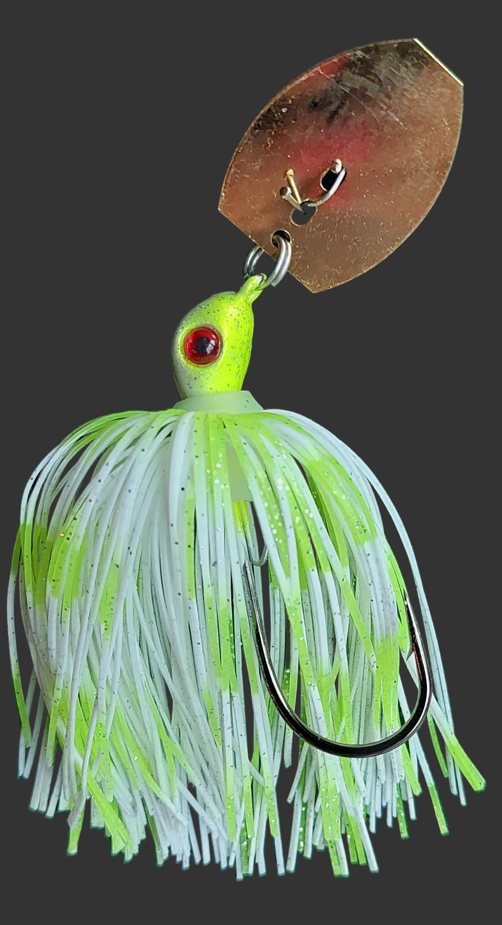 3/8 oz. Chatter Bait (Color: Chartreuse & White Stripe)