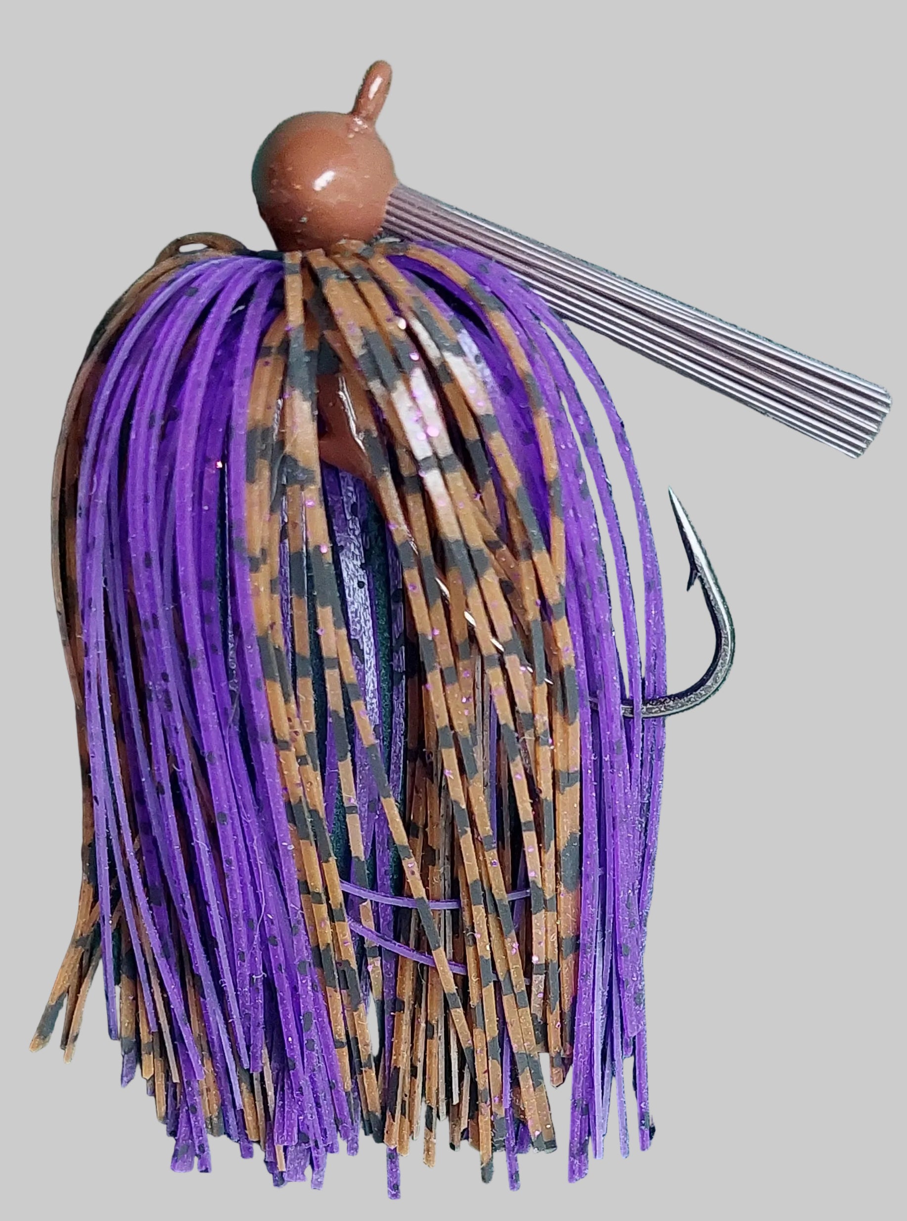 1/4 oz. Football Head Jig (Color:  PB & J)